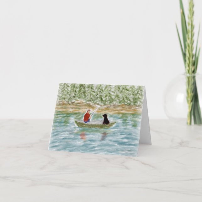 Fishing Buddies Note Card (Front)