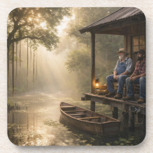 Fishing Cabin in The Louisiana Bayou Coaster