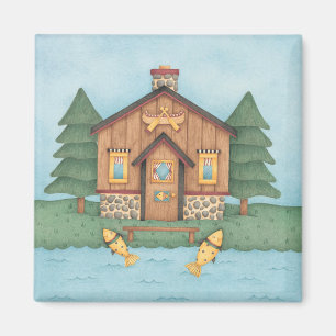 Fishing Cabin Magnet
