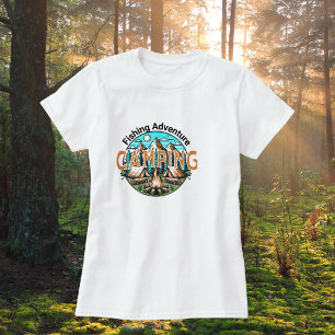 Fishing/Camping Adventure Ladies T-Shirt