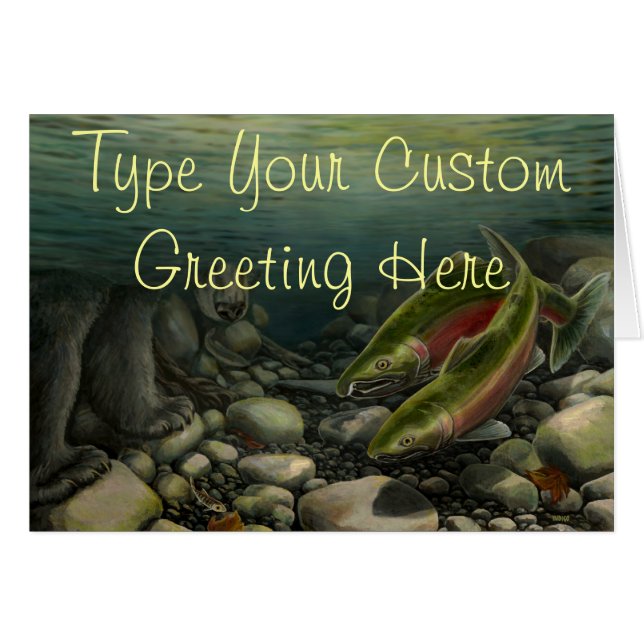 Fishing Card BC Wildlife Art Cards Custom (Front Horizontal)
