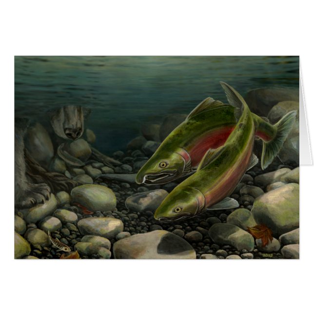Fishing Card BC Wildlife Art Cards Custom (Front Horizontal)