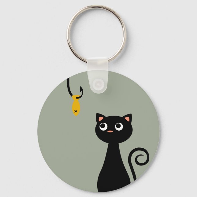 Fishing Cat Keychain (Front)