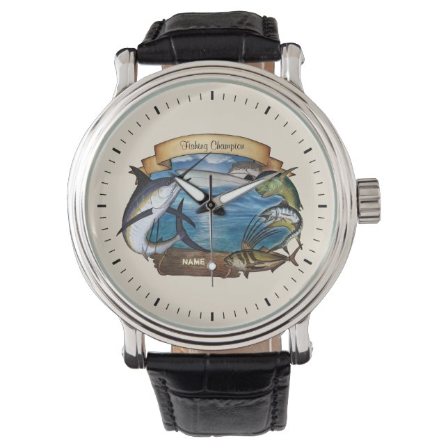 Fishing Champion (customizable) Watch (Front)