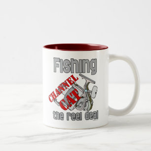 Fishing Channel Cat The Reel Deal Fishing Two-Tone Coffee Mug