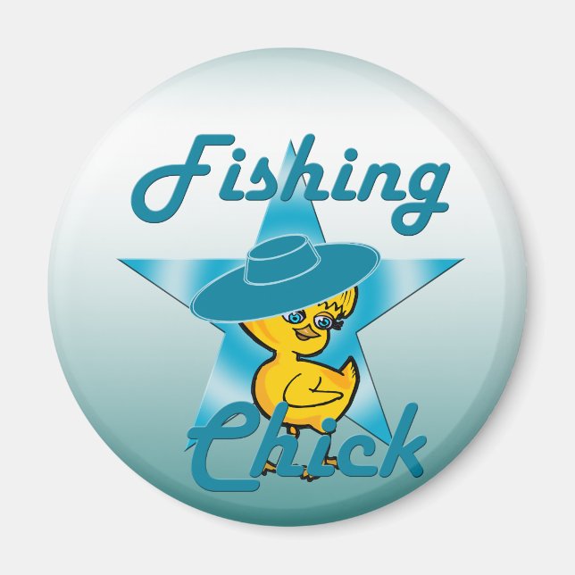 Fishing Chick #7 Magnet (Front)