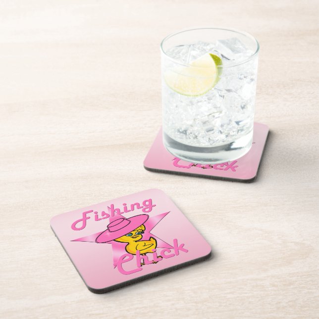 Fishing Chick #8 Coaster (Right Side)