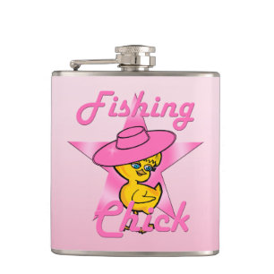Fishing Chick #8 Hip Flask