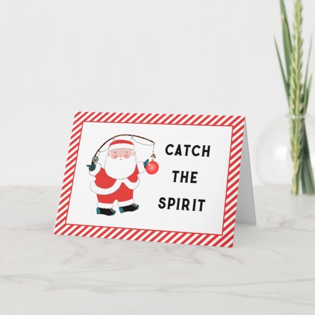 Fishing Christmas Holiday Card (Front)