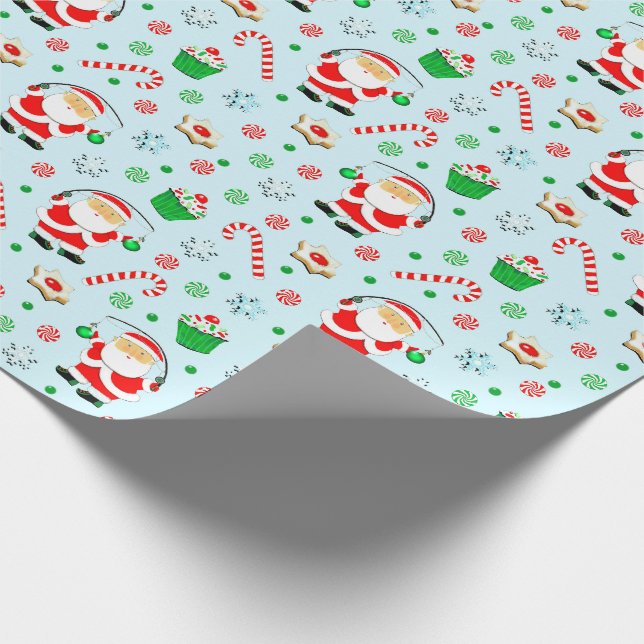Fishing Christmas Holiday Gift Wrapping Paper (Corner)