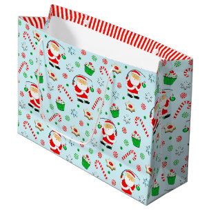 Fishing Christmas Holiday Large Gift Bag