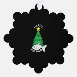 Fishing Christmas Ornament Card