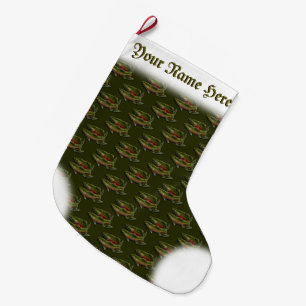 Fishing Christmas Stocking Custom Salmon Stocking