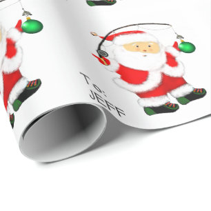Fishing Christmas Wrapping Paper