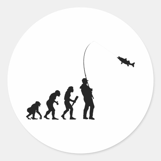 Fishing Classic Round Sticker (Front)