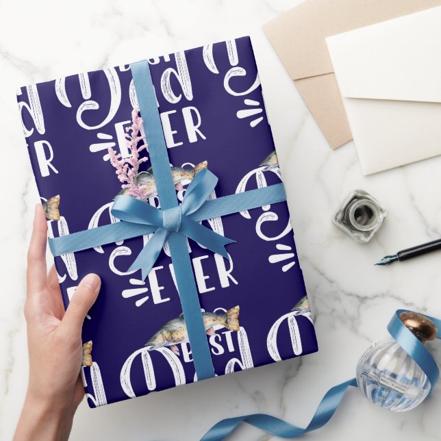 Fishing Dad best dad ever Wrapping Paper (Gifting)