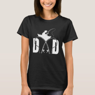 Fishing Dad Fisherman Fisher Fish Catcher Fathers  T-Shirt