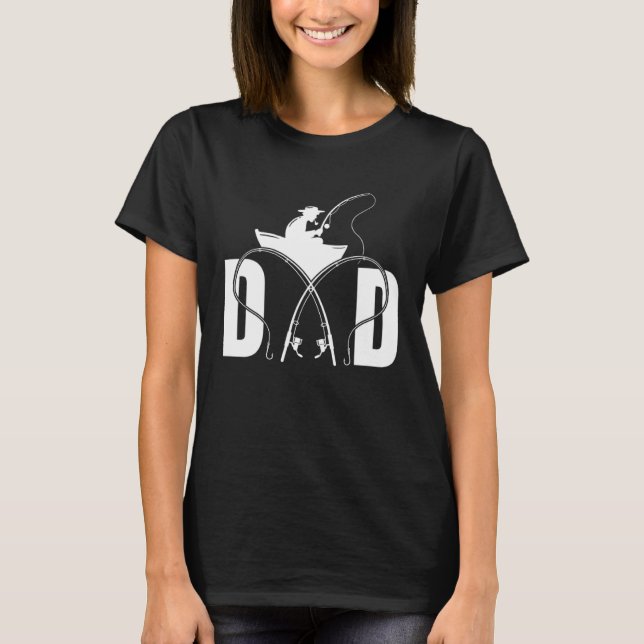 Fishing Dad Fisherman Fisher Fish Catcher Fathers  T-Shirt (Front)