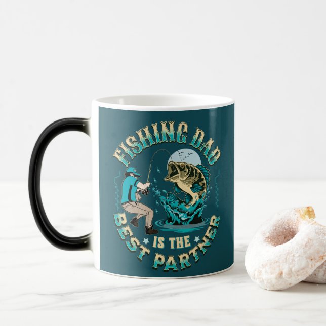 Fishing Dad Is The Best Partner Magic Mug (With Donut)