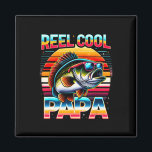 Fishing Dad Papa Reel Cool Papa Fisherman Father's Magnet<br><div class="desc">Fishing Dad Papa Reel Cool Papa Fisherman Father's Day Gift.</div>