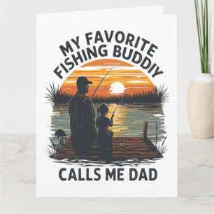 Fishing Dad Sunset Card