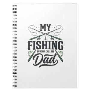 Fishing Dad Vintage Engraved  Shirt Design Notebook