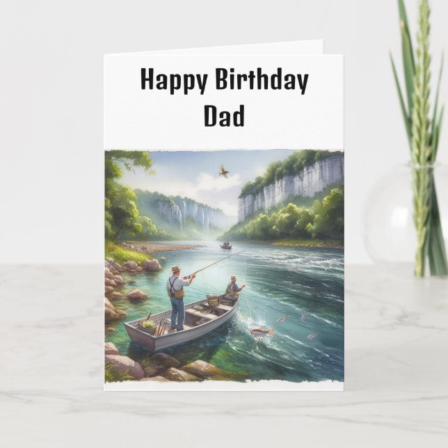 Fishing Dad's Birthday Card (Front)
