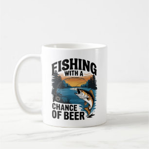 " Fishing Design: ‘Fishing with a Chance of Beer" Coffee Mug