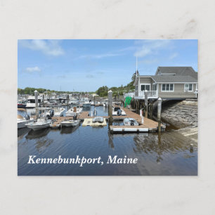 Fishing docks in Kennebunkport Maine Holiday Postcard