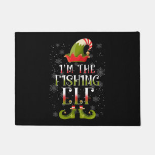 Fishing Elf Christmas Doormat