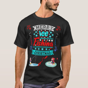 Fishing Elf Family Matching Christmas Group Funny  T-Shirt