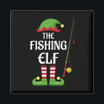 Fishing Elf Family Matching Group Christmas  Magnet<br><div class="desc">Fishing Elf Family Matching Group Christmas</div>