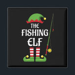 Fishing Elf Family Matching Group Christmas  Magnet<br><div class="desc">Fishing Elf Family Matching Group Christmas</div>