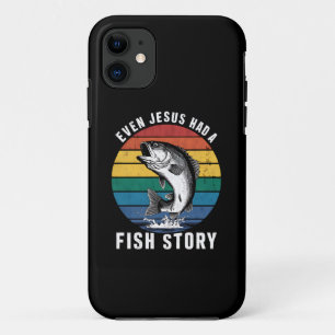 Fishing Even Jesus Had Fish Story Bass Fish Funny  iPhone 11 Case