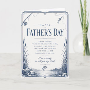 Fishing Father's Day Card for Dad Angler Theme
