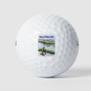 Fishing Fathers Day gift Golf Balls