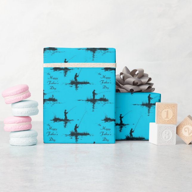 Fishing Father's Day Wrapping Paper (Baby Shower)