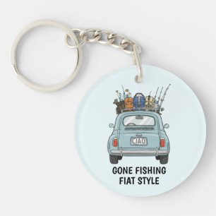 Fishing Fiat Car  Keychain