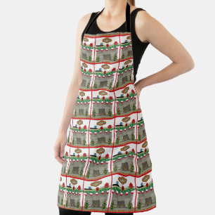 Fishing Fireplace  Bobber Ornaments  Christmas  Apron
