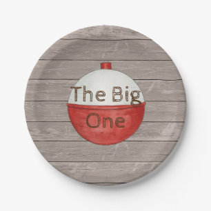 Fishing First Birthday Paper Plate