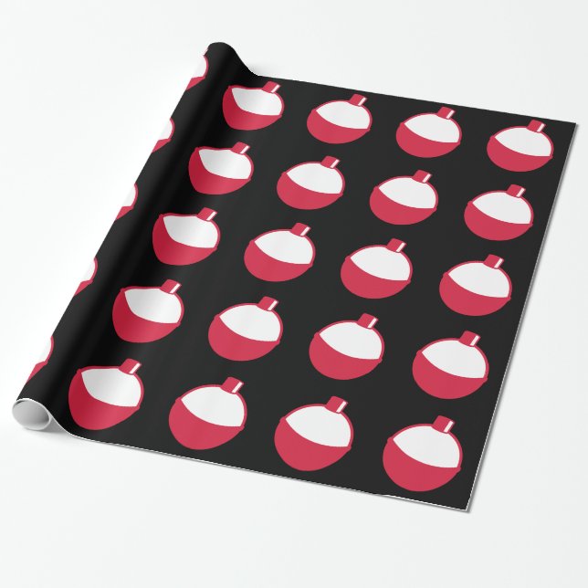 Fishing fish bobber wrapping paper (Unrolled)