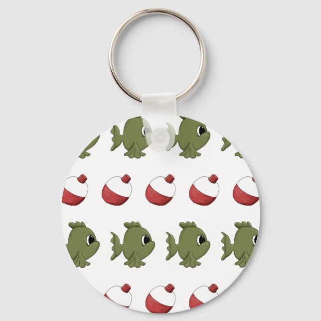 Fishing Fish Bobbers Keychain (Front)
