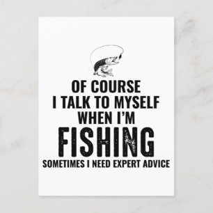 Fishing Fish Fishermen Joke Funny Humour Square St Postcard