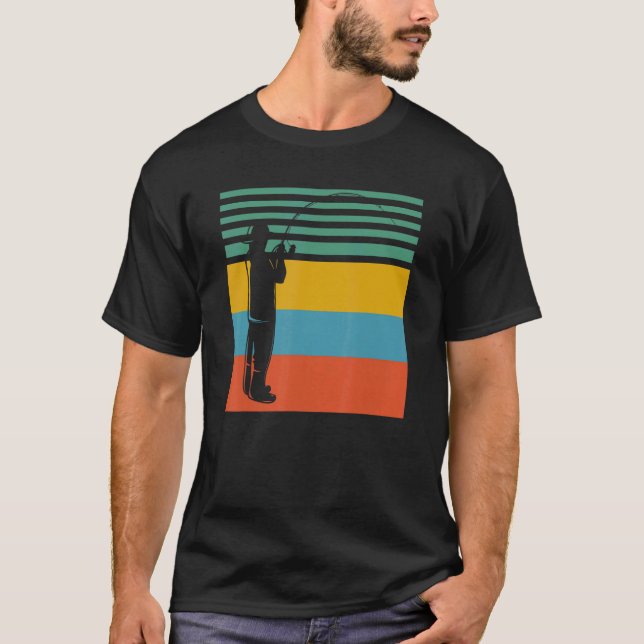 Fishing fish retro Design T-Shirt (Front)