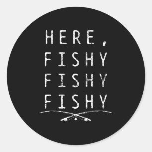 Fishing Fisher  Classic Round Sticker