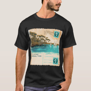 Fishing & Fisherman  American Flag T-Shirt