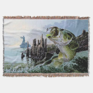 Fishing Fisherman Lake design Blanket