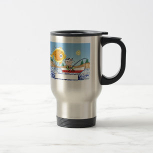 Fishing, Fisherman - Personalized Cartoon Travel Mug