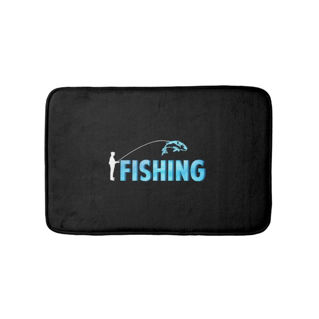 fishing - fishing    bath mat (Front)