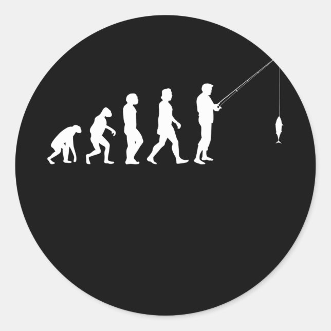 Fishing Fishing Fishing Fisherman Fishing Classic Round Sticker (Front)
